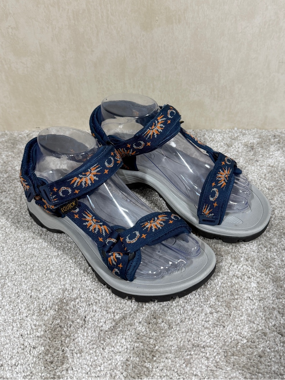 Equick Women’s Sports Hiking Open Toe Sandals Outdoor in Gray Navy 7